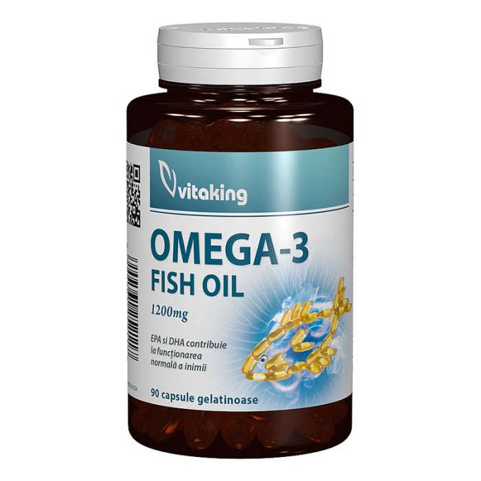Omega-3 1200 mg Ulei de peste (90 capsule), Vitaking Omega-3 1200 mg Ulei de peste (90 capsule), Vitaking