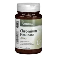 Picolinat de crom 200 mcg (100 comprimate), Vitaking Picolinat de crom 200 mcg (100 comprimate), Vitaking