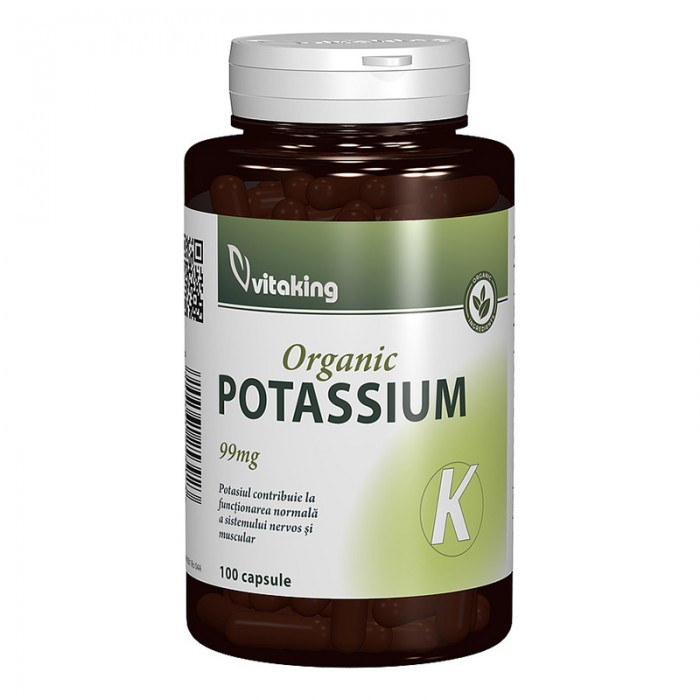 Potasiu 99 mg (100 capsule), Vitaking Potasiu 99 mg (100 capsule), Vitaking