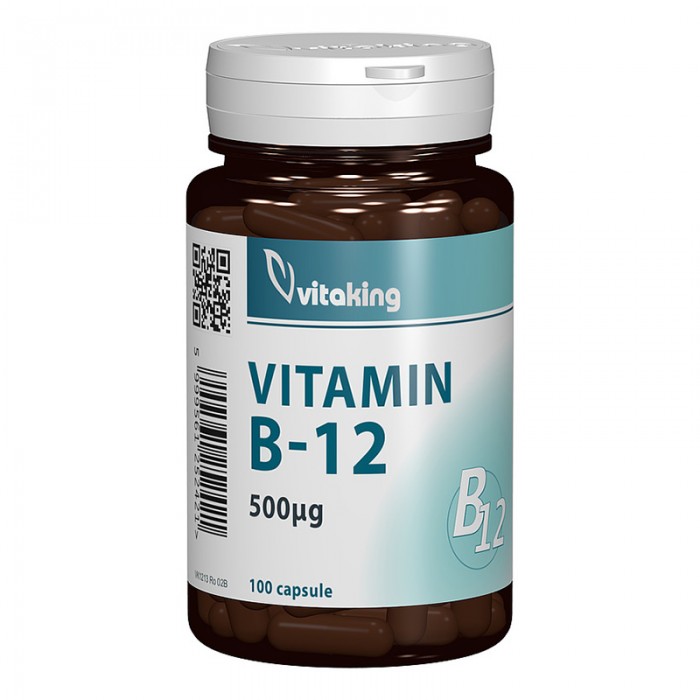 Vitamina B12 Cianocobalamina 500 mcg (100 capsule), Vitaking Vitamina B12 Cianocobalamina 500 mcg (100 capsule), Vitaking