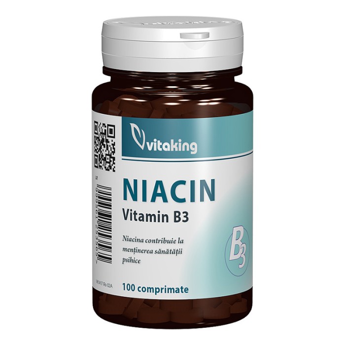 Vitamina B3 Niacina 100 mg (100 comprimate), Vitaking Vitamina B3 Niacina 100 mg (100 comprimate), Vitaking