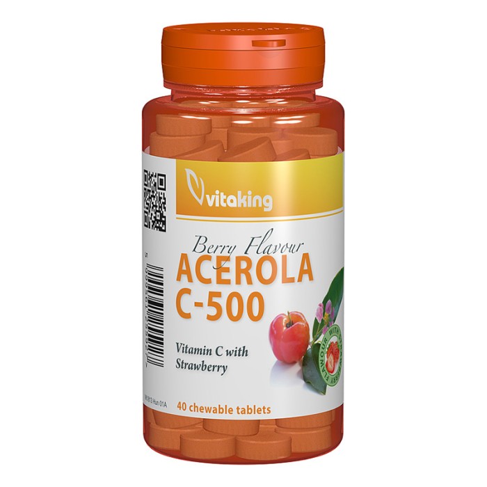 Vitamina C 500 mg cu acerola (40 comprimate), Vitaking Vitamina C 500 mg cu acerola (40 comprimate), Vitaking