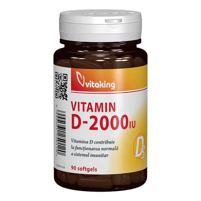 Vitamina D3 2000 UI (90 capsule), Vitaking Vitamina D3 2000 UI (90 capsule), Vitaking