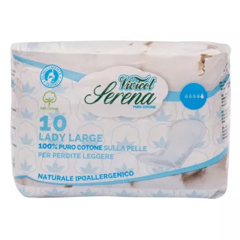 Absorbante din bumbac natural fara aripioare - lungi - 3 picaturi (10 bucati), Vivicot