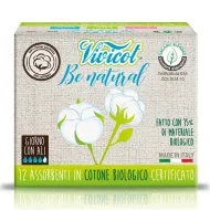 Absorbante de zi ultra subtiri din bumbac bio - 4 picaturi (12 bucati), Vivicot