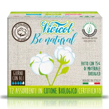 Absorbante de zi ultra subtiri din bumbac bio - 4 picaturi (12 bucati), Vivicot