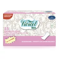 Protej slip din bumbac bio hipoalergenic compostabil - normal (35 bucati), Vivicot