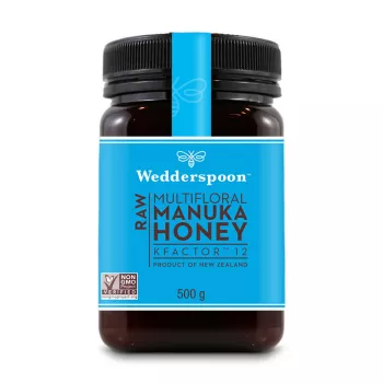 Miere de Manuka KFactor 12 RAW (500 grame), Wedderspoon Miere de Manuka KFactor 12 RAW (500 grame), Wedderspoon