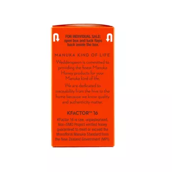 Miere de Manuka KFactor 16 RAW (24 plicuri x 5 grame), Wedderspoon