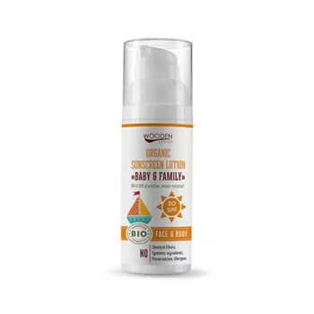 Lotiune protectie solara SPF 30 bio (50 ml), Wooden Spoon Lotiune protectie solara SPF 30 bio (50 ml), Wooden Spoon
