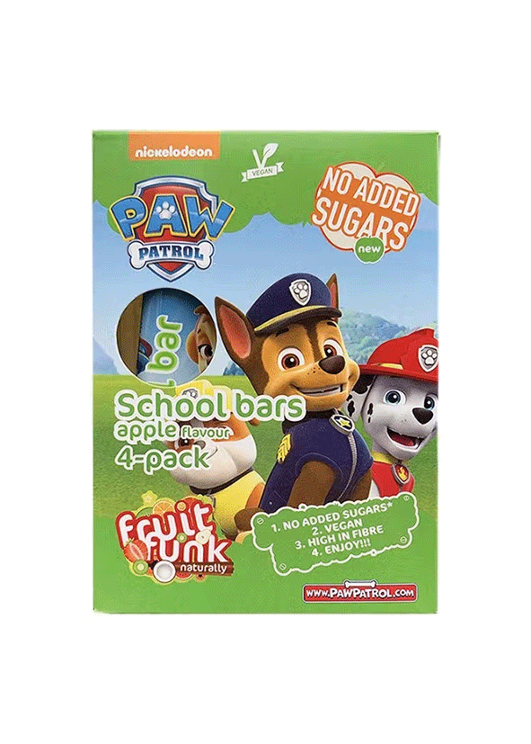 Baton din fructe cu mar - Paw Patrol, vegan, fara zahar 4x20g