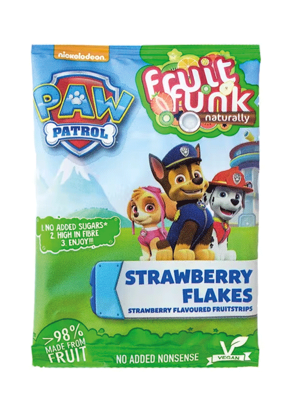 Fulgi din fructe cu capsuni - Paw Patrol, vegan, fara zahar 16g
